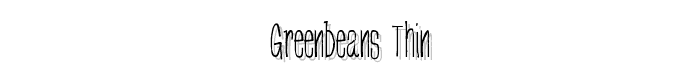greenbeans Thin font
